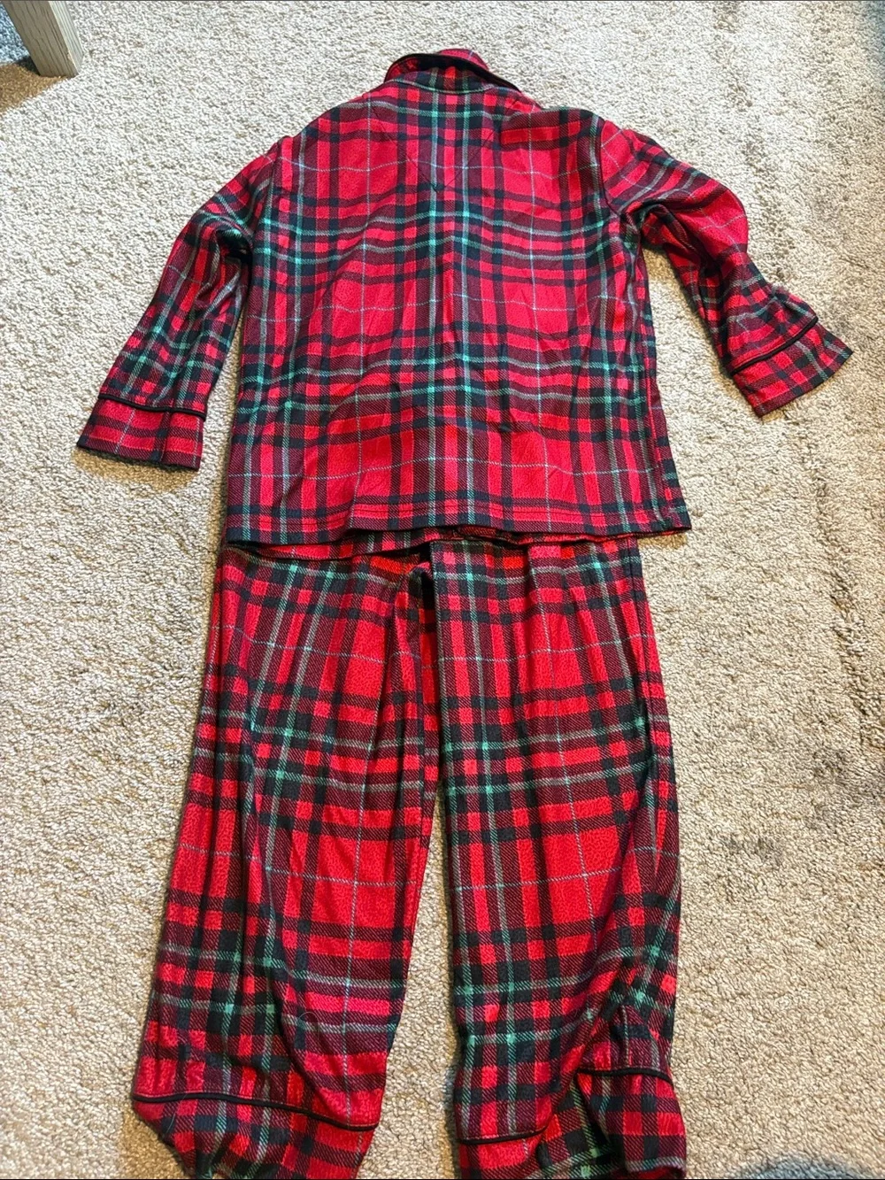 Wondershop Red and Green Plaid Kids Pajama Set